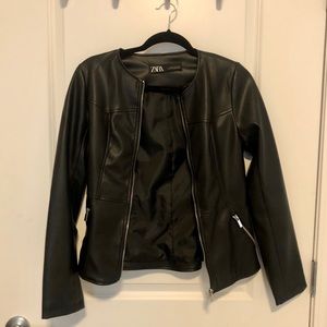 ZARA black leather jacket